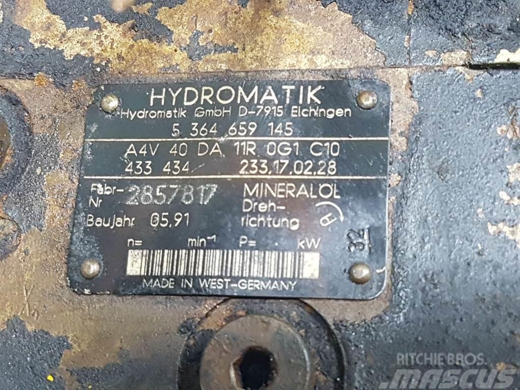 Schaeff HML25-Hydromatik A4V40DA11R0G1C10-Drive pump Hydrauliikka
