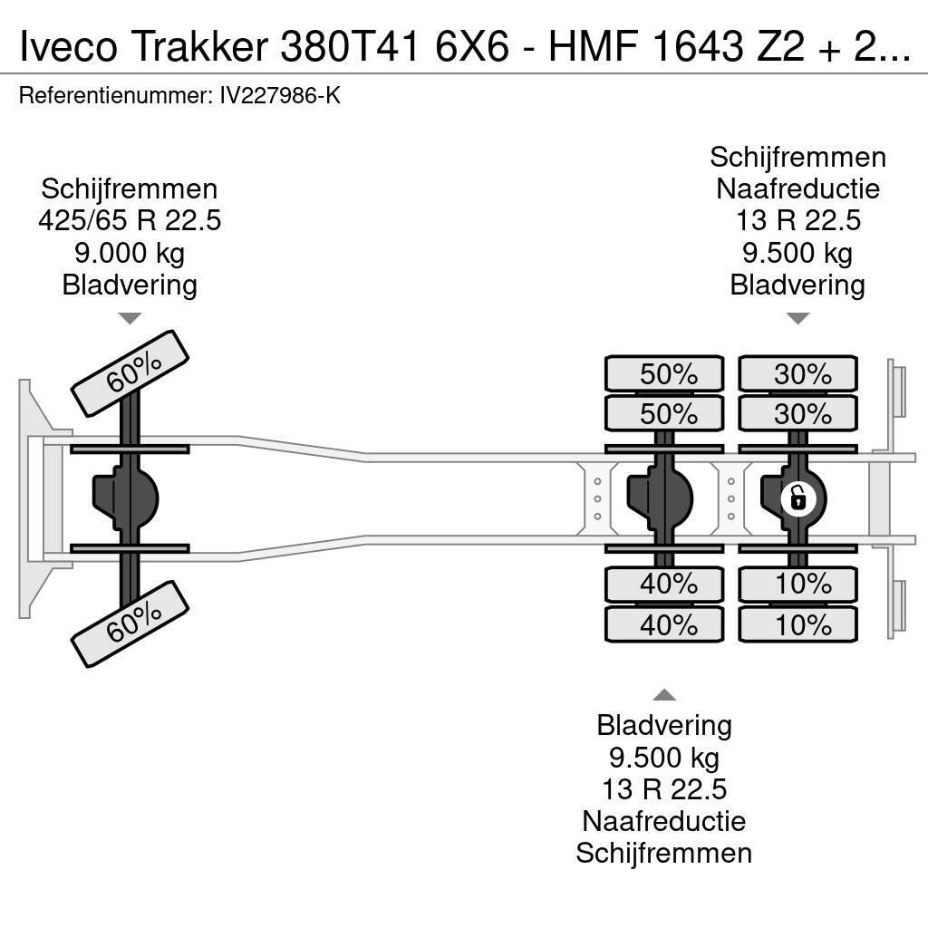 Iveco Trakker 380T41 6X6 - HMF 1643 Z2 + 2-WAY TIPPER Mobiilinosturit