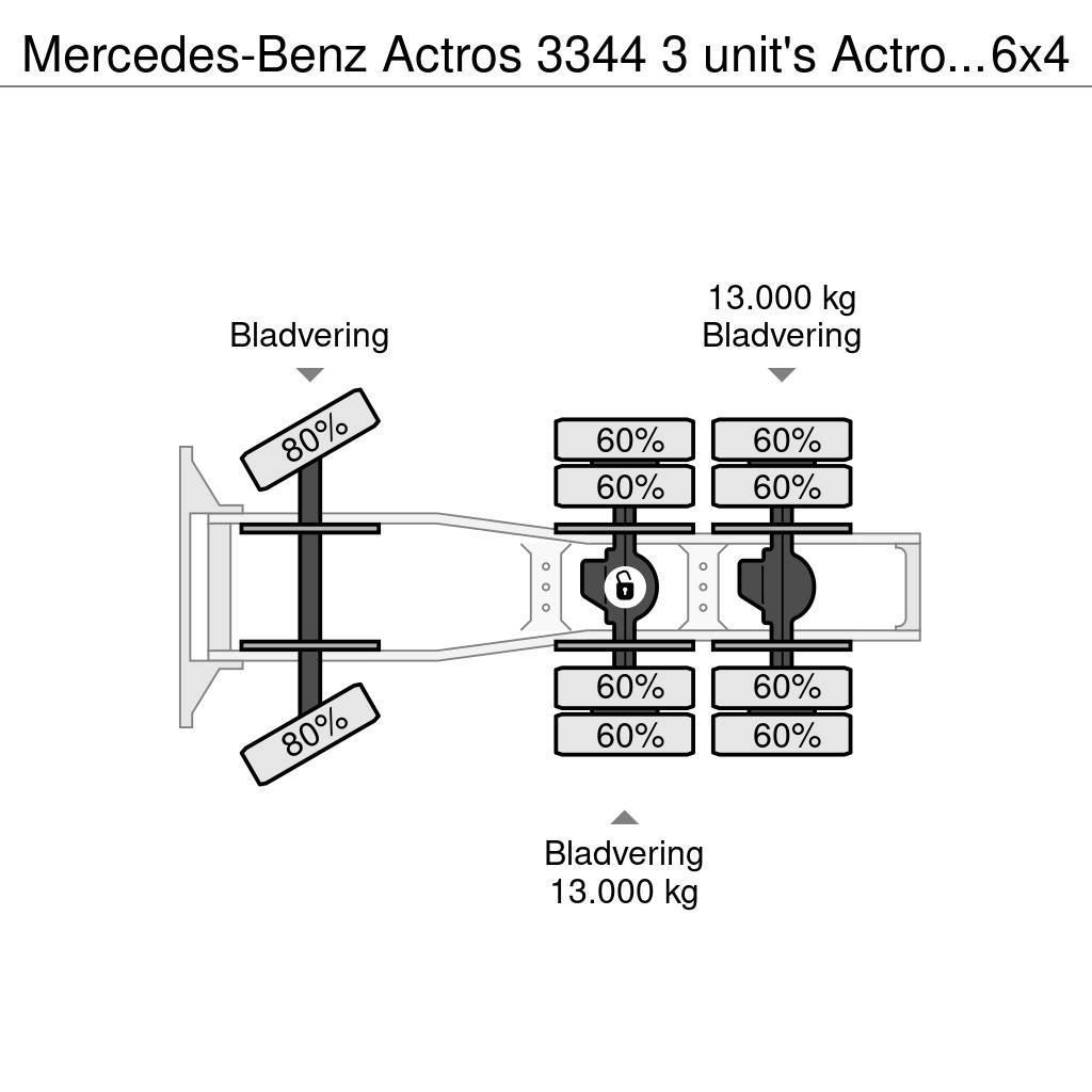 Mercedes-Benz Actros 3344 3 unit's Actros 3344 6x4 Kippydraulik Vetopöytäautot
