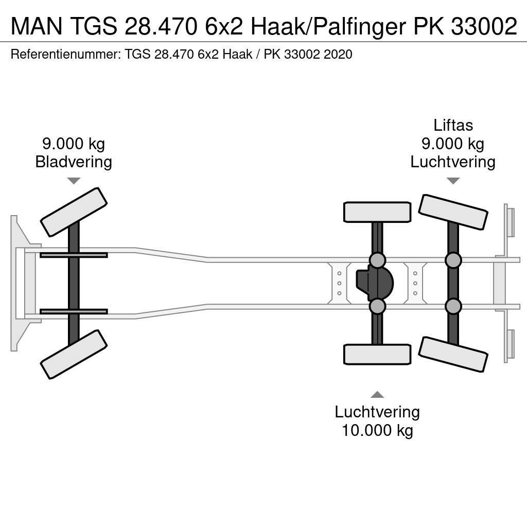 MAN TGS 28.470 6x2 Haak/Palfinger PK 33002 Koukkulava kuorma-autot