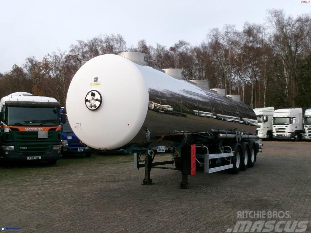 Magyar Chemical tank inox L4BH 32.5 m3 / 1 comp Säiliöpuoliperävaunut