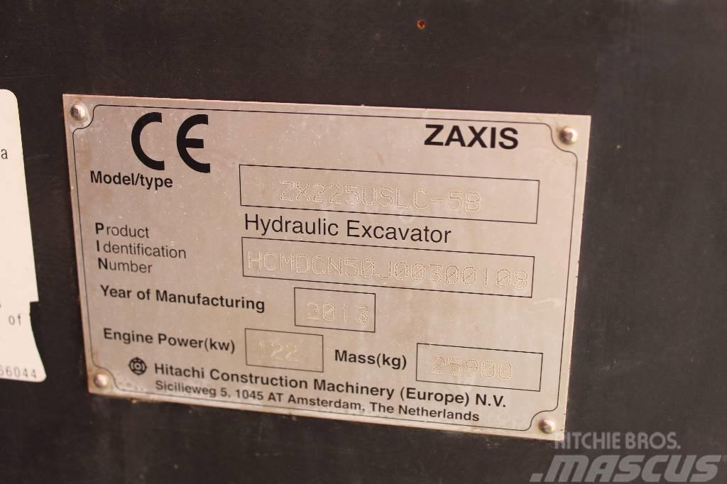 Hitachi ZX 225 USLC / Pyörittäjä, Kauha, Rasvari, Lämmitin Telakaivukoneet