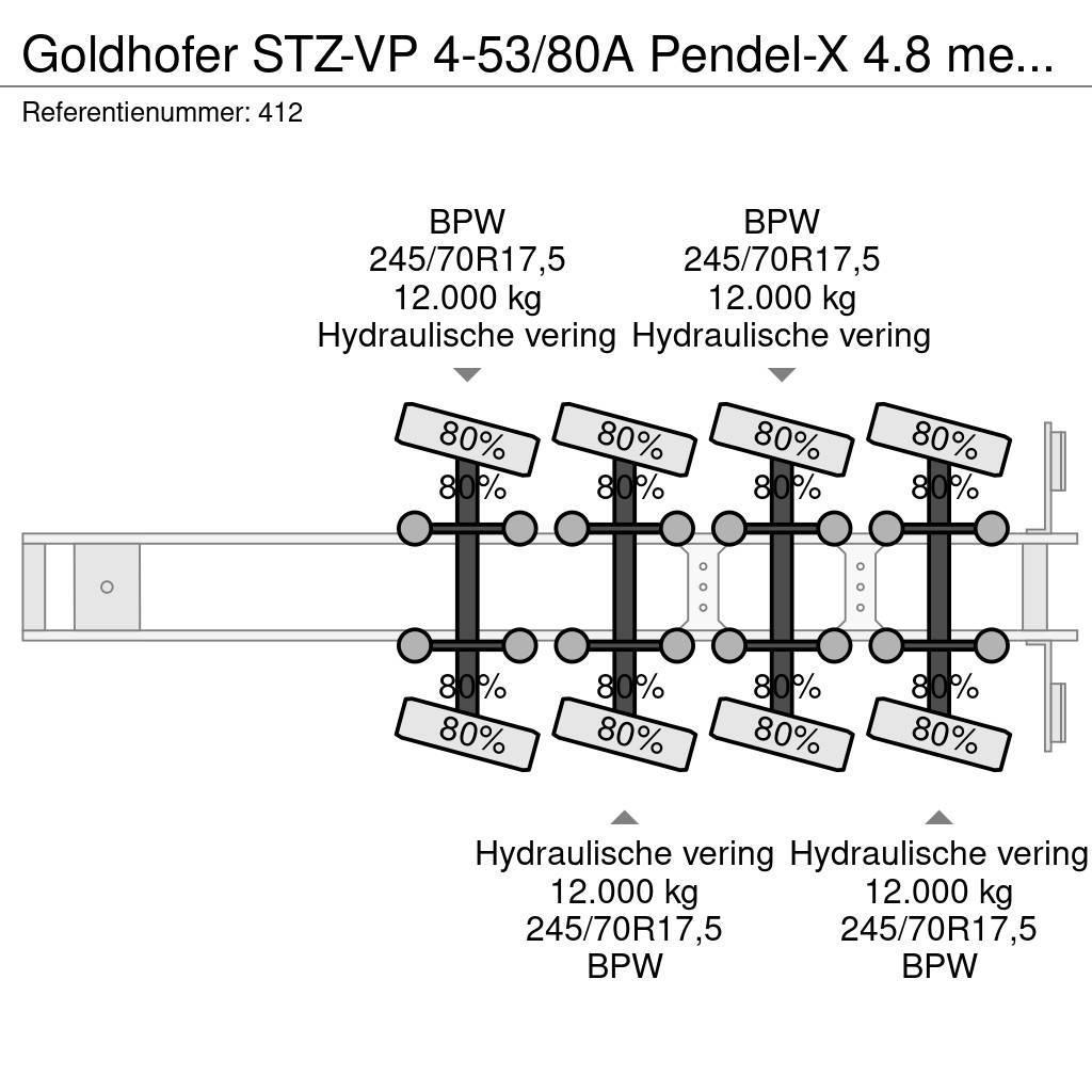 Goldhofer STZ-VP 4-53/80A Pendel-X 4.8 meter Extand! Puoliperävaunulavetit