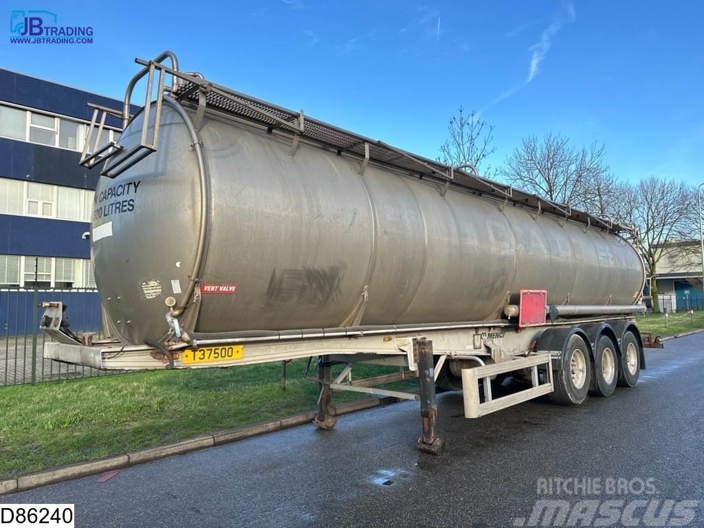 Menci Chemie 37100 liter RVS chemie tank, 1 Compartment Säiliöpuoliperävaunut