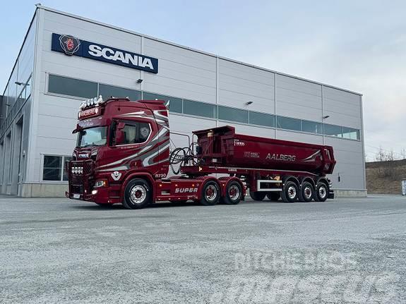 Scania R 730 A6x4NB Tipptrekker med 2020 mod Carnehl Tipp Vetopöytäautot