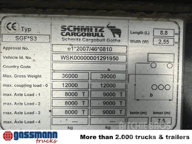 Schmitz SKI 24 SL 7.2, Stahlmulde ca. 25m³, Liftachse Kippipuoliperävaunut