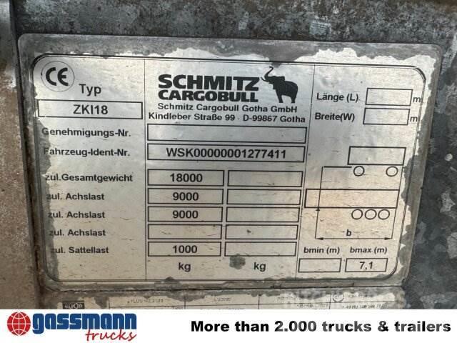 Schmitz ZKI 18-4.9, Stahlbordwände ca. 10m³, Rahmen Sora- ja kippiperävaunut