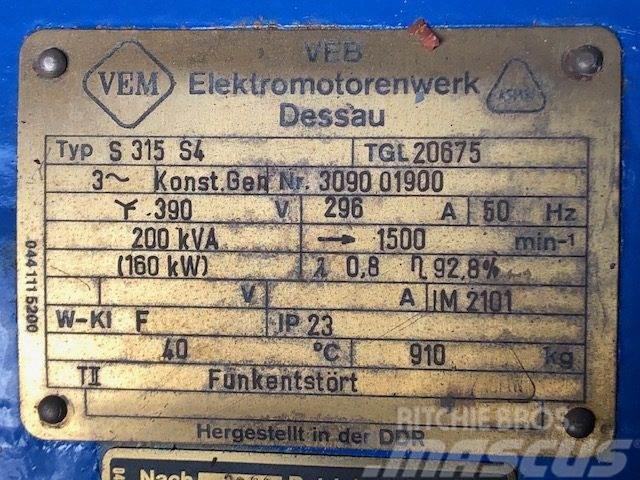  200 kVA VEM Type S315 S4 TGL20675 Generator Muut generaattorit