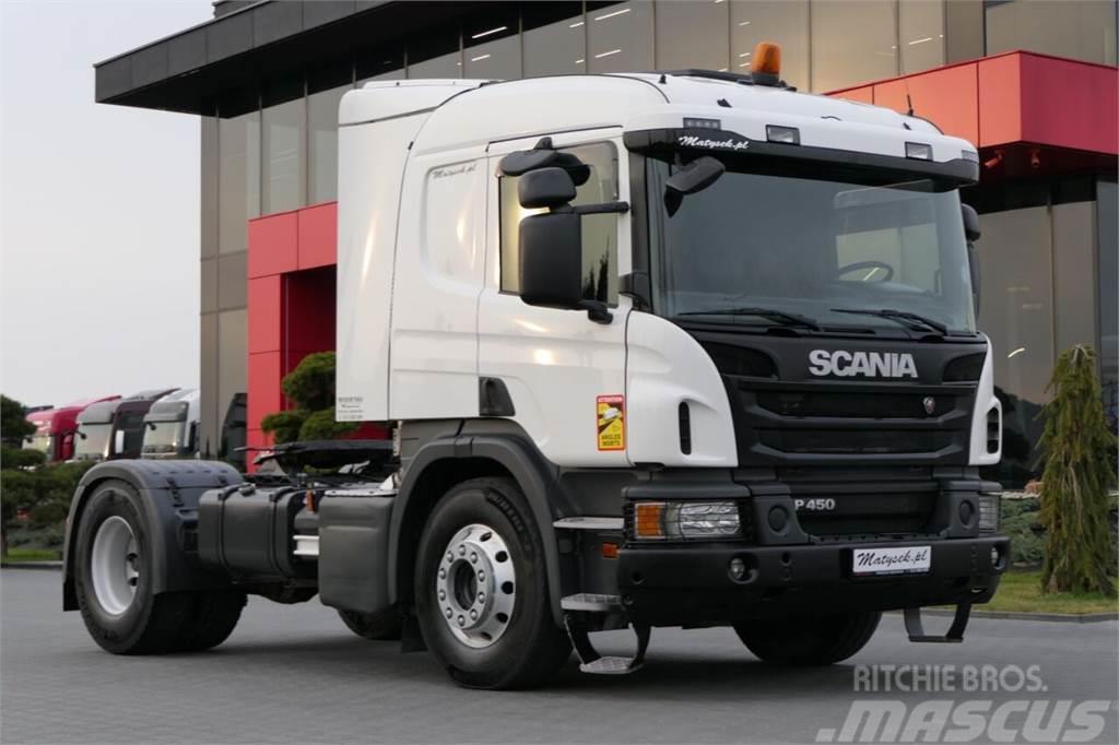 Scania P 450 / RETARDER / HYDRAULIKA / NISKA KABINA / WAG Vetopöytäautot