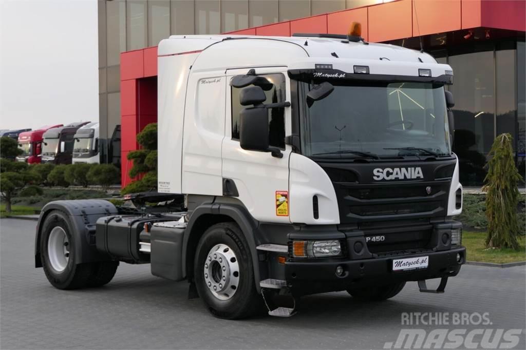 Scania P 450 / RETARDER / HYDRAULIKA / NISKA KABINA / WAG Vetopöytäautot