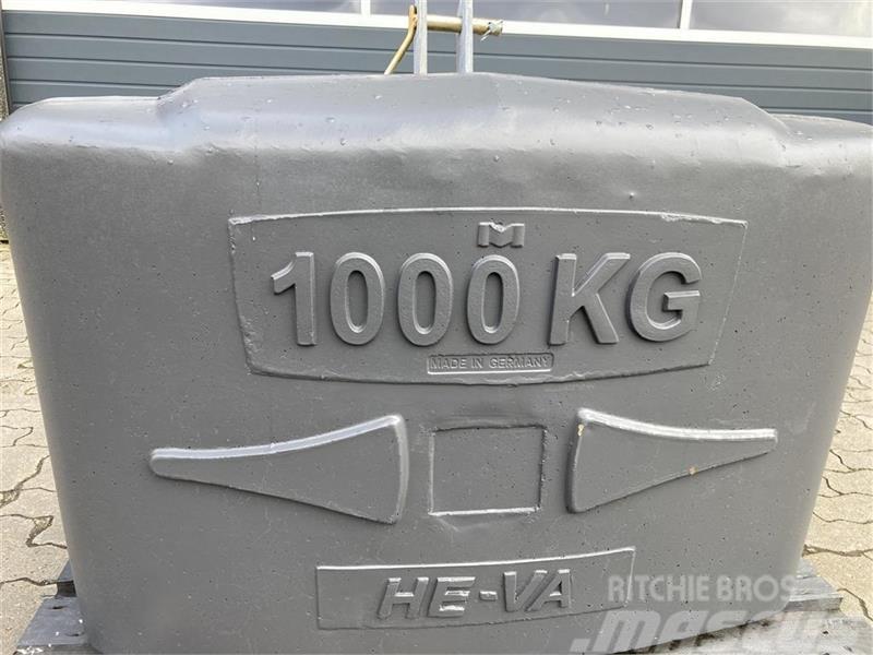 He-Va 800 kg og 1000 kg Etukuormaimen varusteet