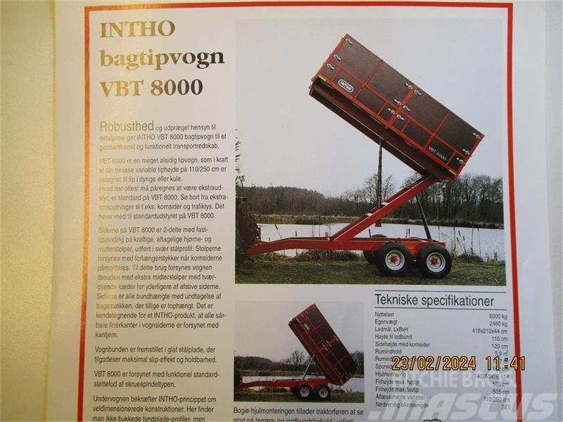 INTHO VBT 8000 variabel bagtip Kippiperävaunut