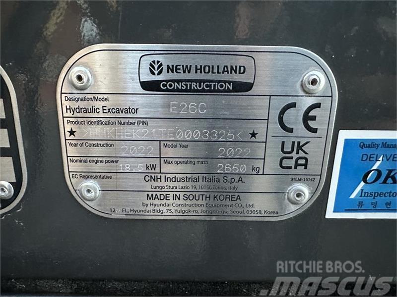 New Holland E26C Minikaivukoneet < 7t