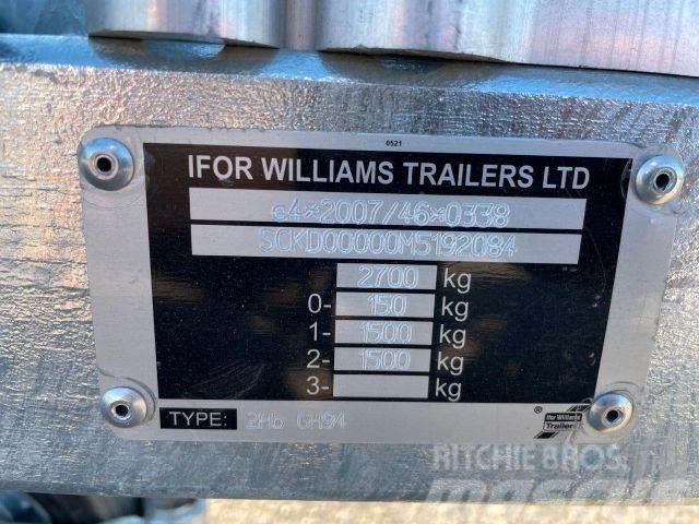 Ifor Williams 2Hb GH27, NEW NOT REGISTRED,machine transport084 Lavetit