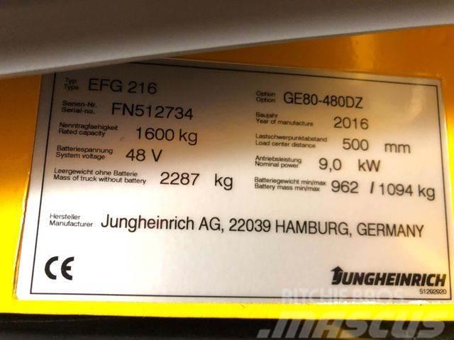 Jungheinrich EFG216 - 4.8 M HUBHÖHE -BATTERIE 91% -TRIPLEX Muut haarukkatrukit