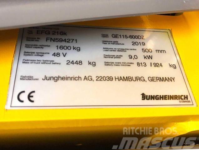 Jungheinrich EFG216k - 6 M HUBHÖHE - BATTERIE 84% -NEUWERTIG Muut haarukkatrukit
