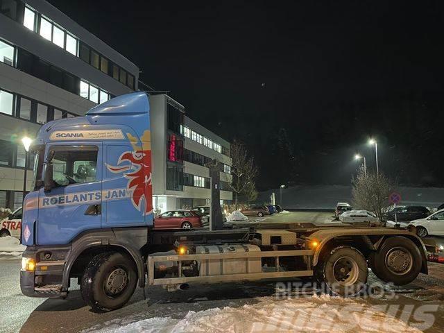 Scania R 500 V8 LB 6X2 MNA ABROLLER GELENKTEACHSE Koukkulava kuorma-autot