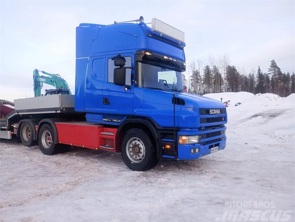 Scania T124 kippihydrauliikalla Vetopöytäautot