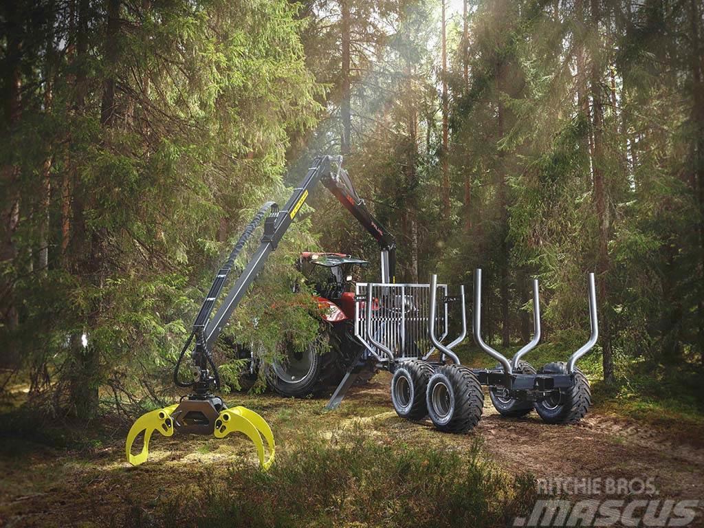 Palms Skogsvagn 10 ton med 6.3 kran Metsäperävaunut