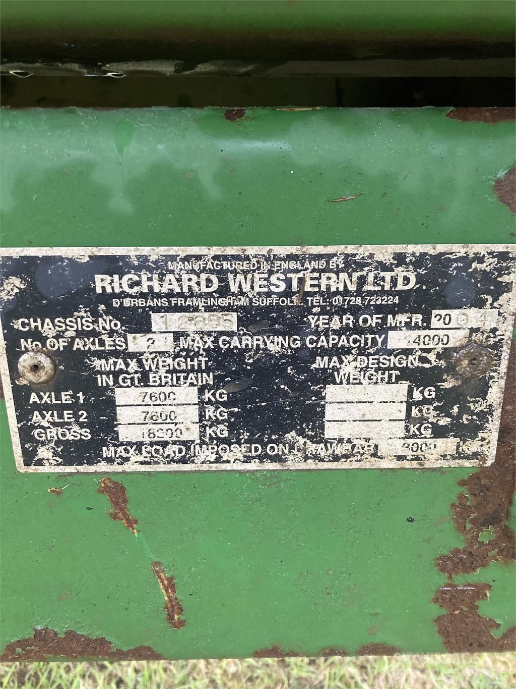 Richard Western ENSILAGEVAGN Muut kuormaus- ja kaivuulaitteet sekä lisävarusteet