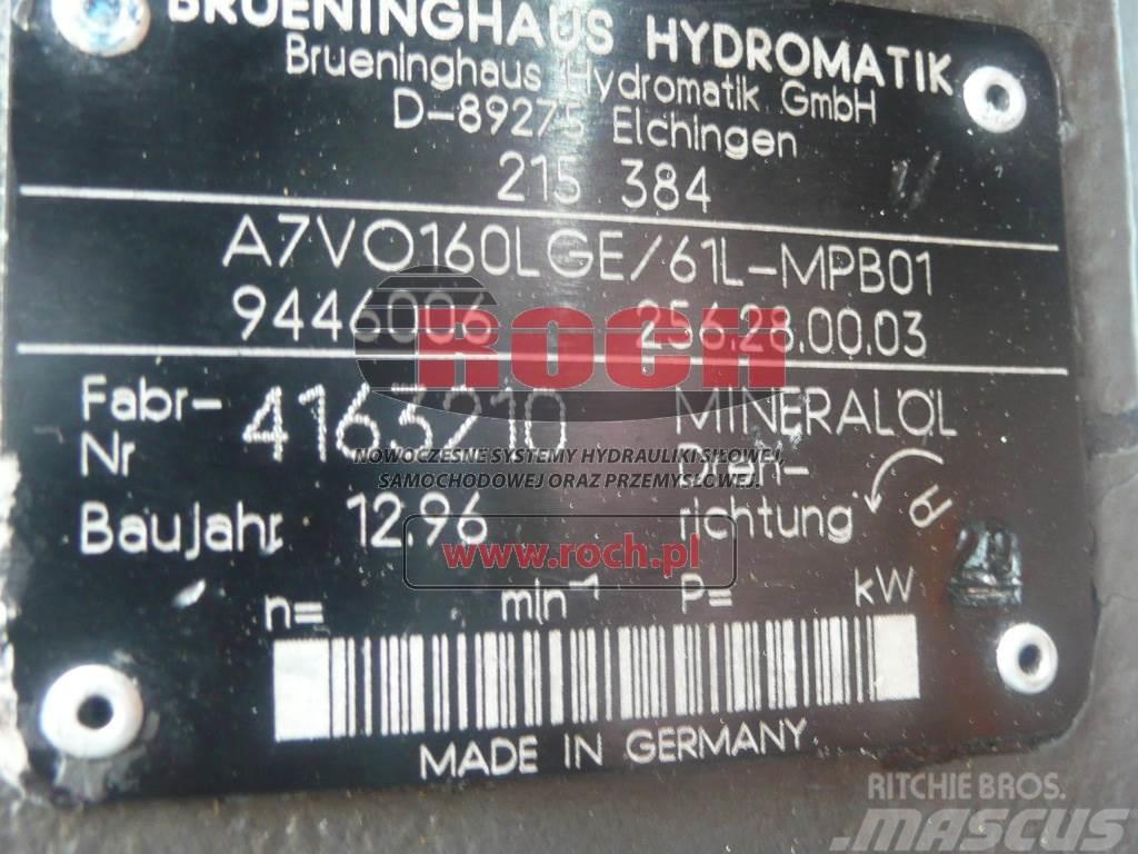 Brueninghaus Hydromatik A7VO160LGE/61L-MPB01 9446006 256.28.00.03 Hydrauliikka