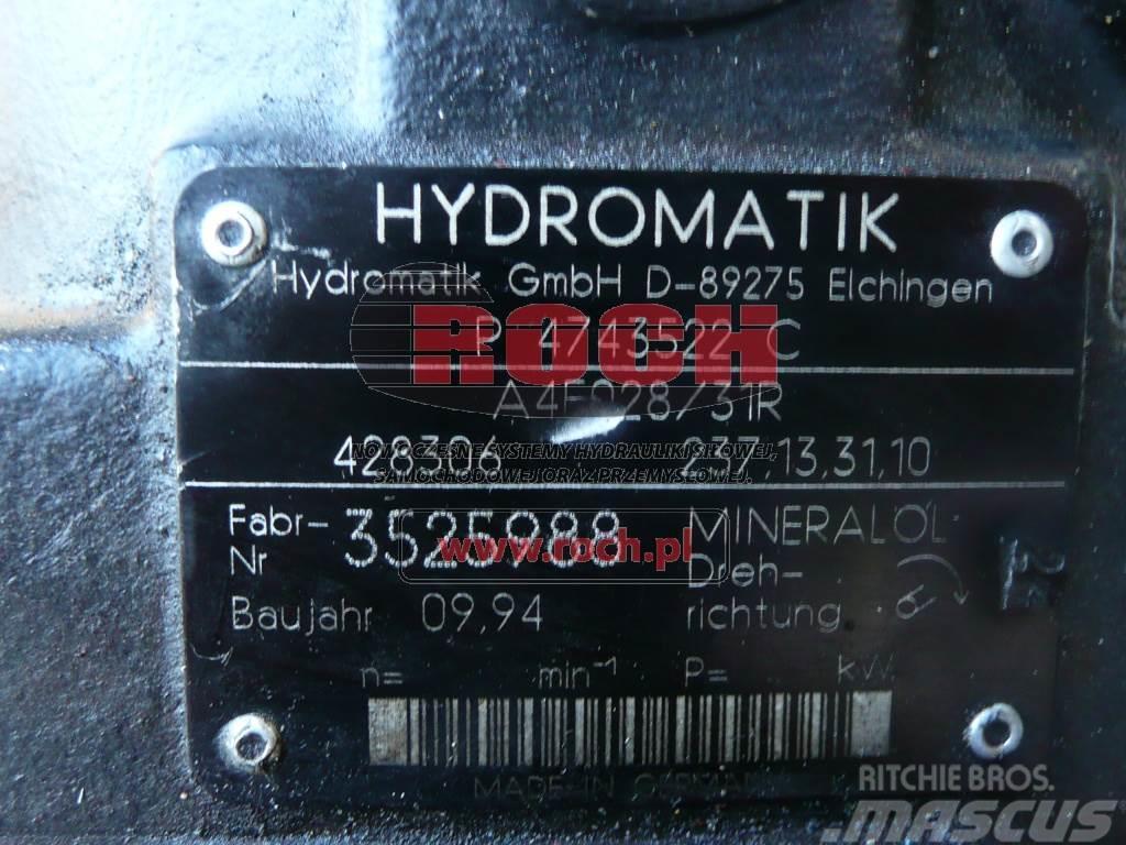 Hydromatik A4FO28/31R 428306 237.13.31.10 Hydrauliikka