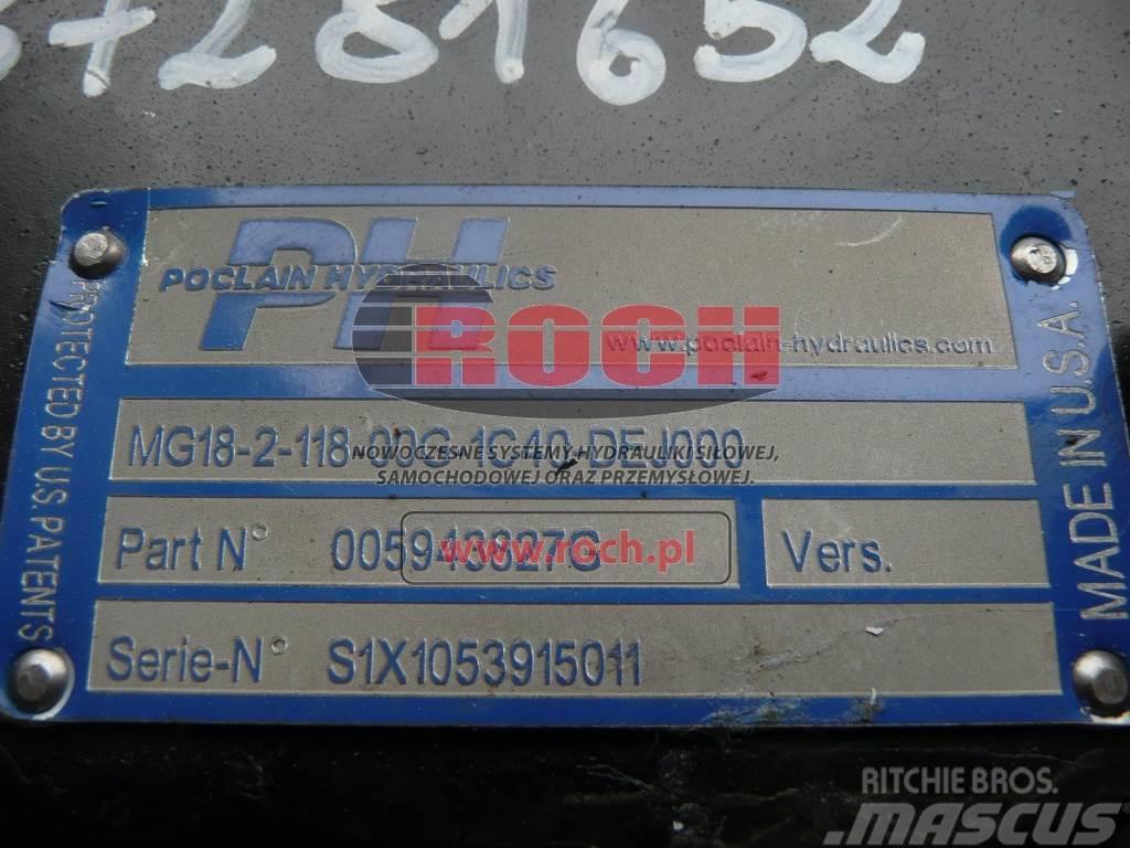 Poclain MG18-2-118-00G-1C40-DEJ000 005943827-G 87281652 Moottorit