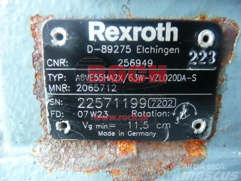 Rexroth A6VE55HA2X/63W-VZL020DA-S 2065712 256949 Moottorit