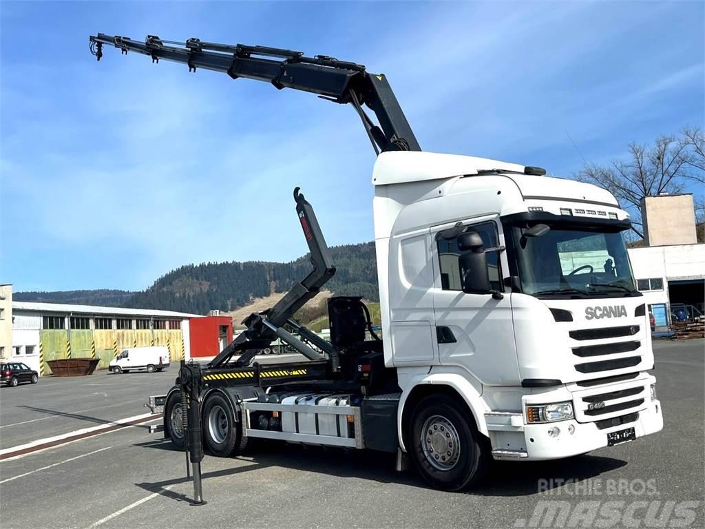 Scania G490, 10/2015, 6x2, Crane hook lift, Hiab 244 - 5  Koukkulava kuorma-autot