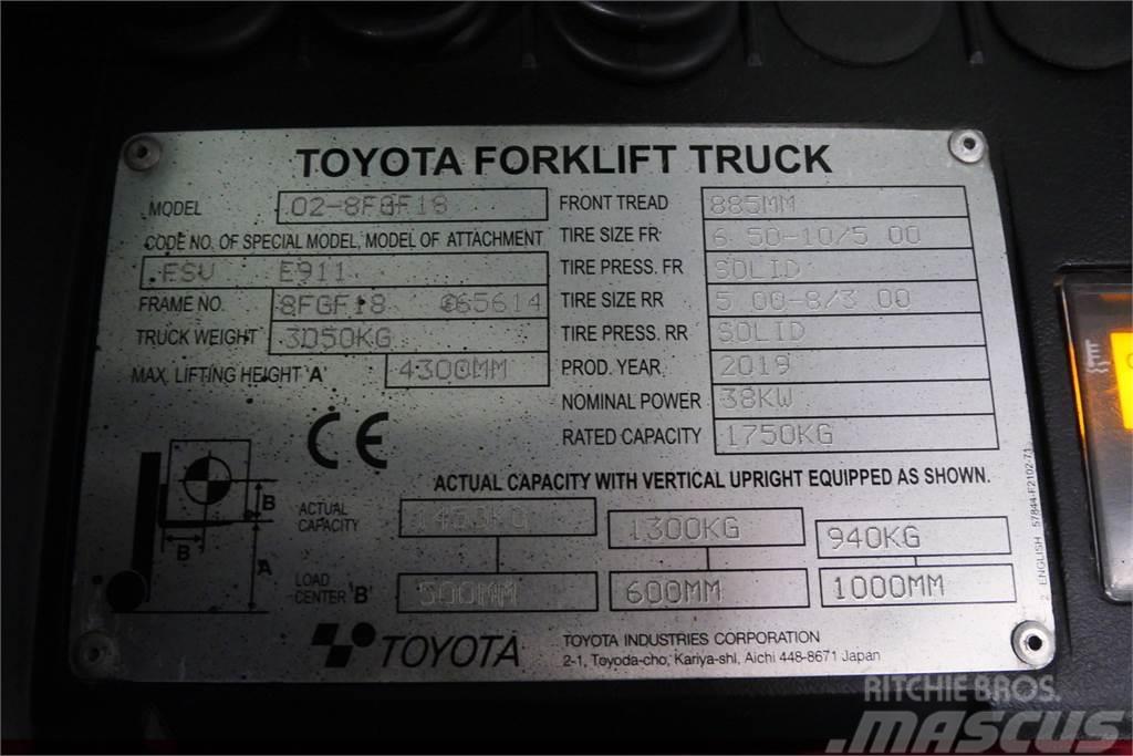 Toyota 02-8FGF18 Nestekaasutrukit