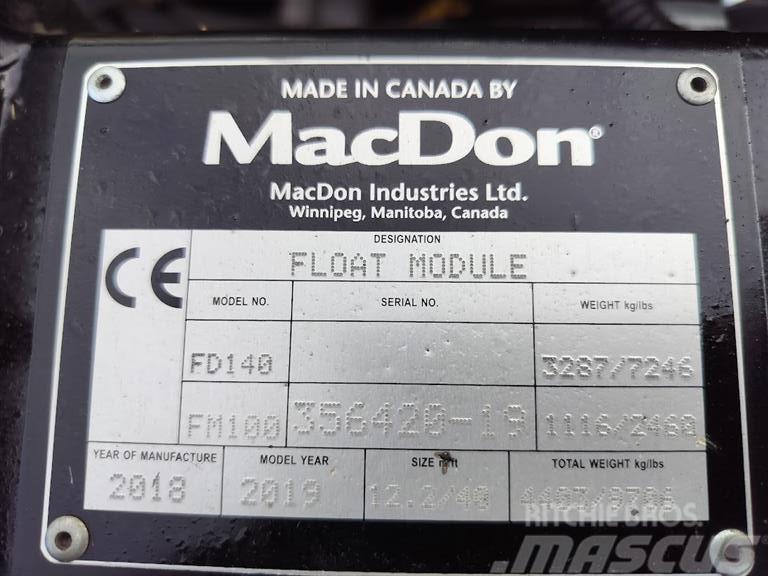 MacDon FD 140 Lisävarusteet ja komponentit